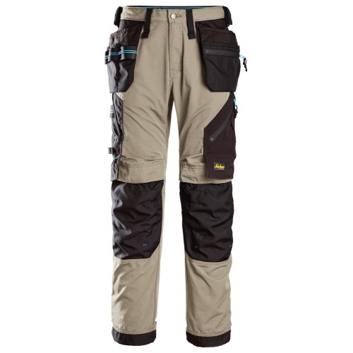 6210 Pantalones largos de trabajo con bolsillos flotantes LiteWork 37.5® beige-negro