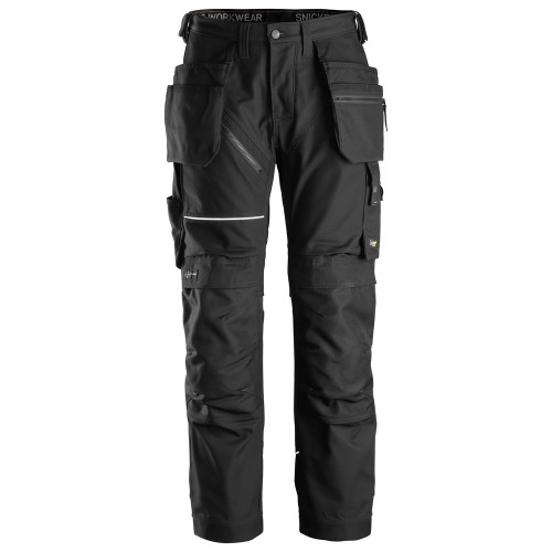 6214 Pantalones largos de trabajo con bolsillos flotantes Canvas+ RuffWork negro talla 256