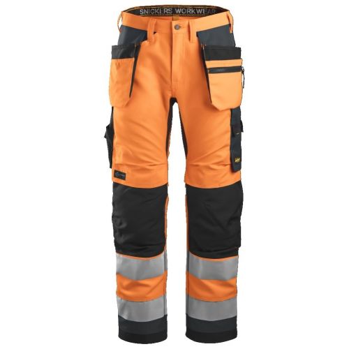 Pantalón Bols.Flot. AW+ Alta Vis. CL2 naranja-gris acero T.44