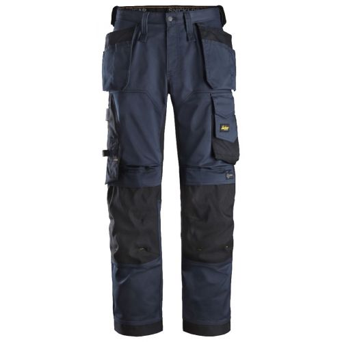 Pantalon elastico ajuste holgado AllroundWork bolsillos flotantes azul marino-negro talla 256