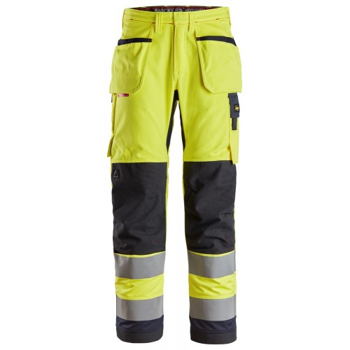 6260 Pantalones largos de trabajo de alta visibilidad clase 2 con bolsillos flotantes ProtecWork amarillo-azul marino talla 58