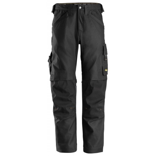 6324 Pantalones largos de trabajo elásticos AllroundWork Canvas+ color negro