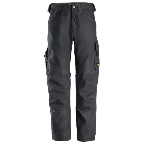 6324 Pantalones largos de trabajo elásticos AllroundWork Canvas+ color gris acero
