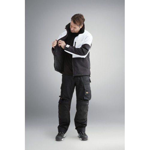 6351 Pantalones largos de trabajo elásticos ajuste holgado AllroundWork Loose Fit color negro
