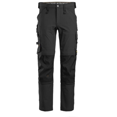 6371 Pantalones largos de trabajo elásticos AllroundWork color negro
