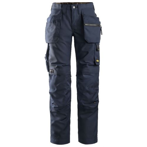 Pantalon de mujer AllroundWork+ con bolsillos flotantes azul marino-negro talla 050