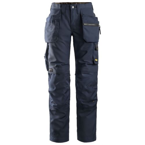 6701 Pantalones largos de trabajo para mujer con bolsillos flotantes AllroundWork azul marino/negro