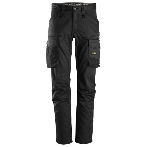 6803 Pantalones largos de trabajo elásticos sin bolsillos para las rodilleras AllroundWork negro talla 212