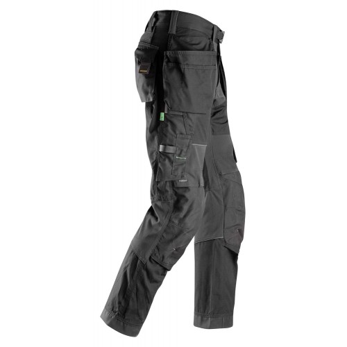 6902 Pantalones largos de trabajo FlexiWork bolsillos flotantes negro