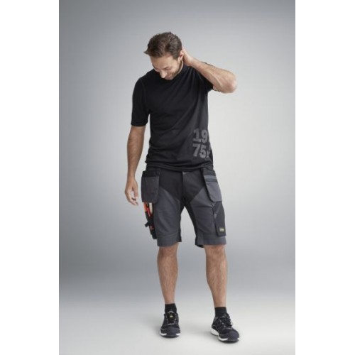 6904 Pantalones cortos de trabajo FlexiWork+ bolsillos flotantes gris acero