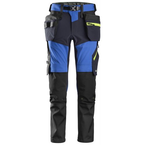 Pantalón FlexiWork Softshell elástico con bolsillos flotantes Azul Verdadero/Azul Marino talla 92