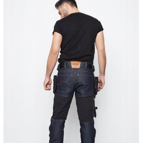 6955 Pantalones largos de trabajo FlexiWork en tejido vaquero con bolsillos flotantes