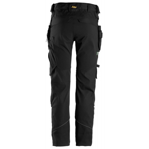 6972 Pantalones largos de trabajo FlexiWork con bolsillos flotantes desmontables negro
