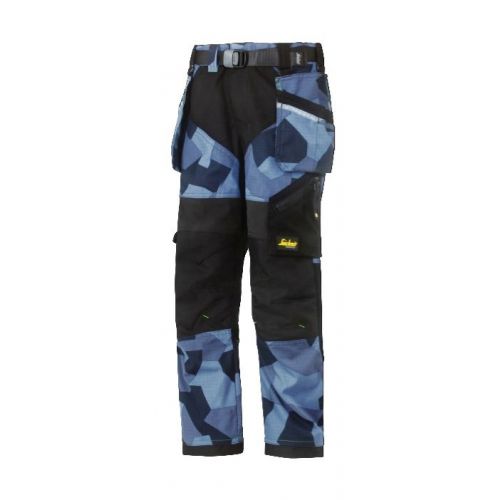 7505 Pantalón largo Junior FlexiWork azul camuflaje