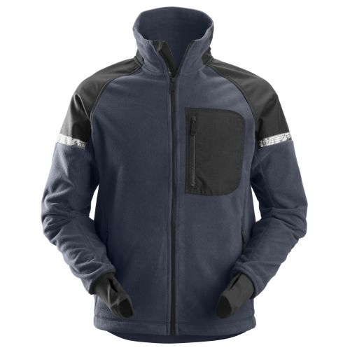 8005 Chaqueta cortavientos con forro polar AllroundWork azul marino/ negro