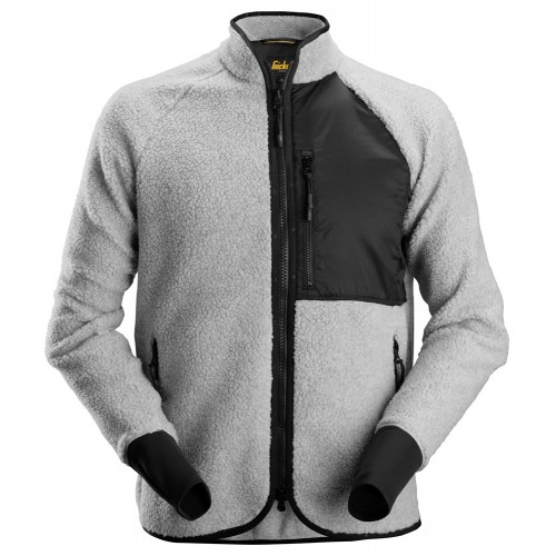 8021 Chaqueta de pelo con cremallera completa AllroundWork gris jaspeado-negro talla XS