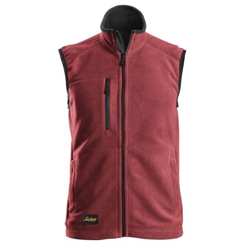 Chaleco fleece Polartec® rojo-negro talla L