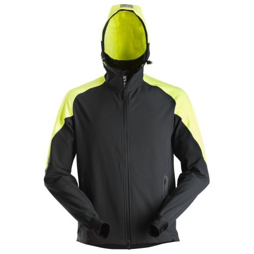 8025 Sudadera fluorescente FlexiWork con capucha y cremallera completa