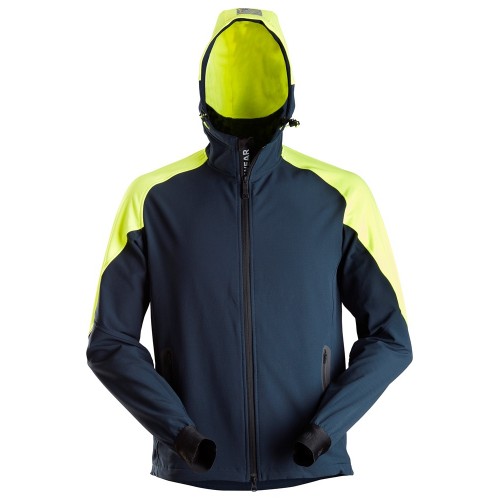 Chaqueta c/capucha FlexiWork neon azul marino-amarillo neon talla S