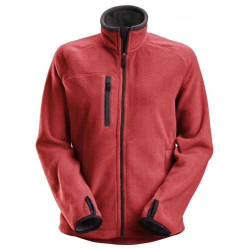 Chaqueta mujer fleece AllroundWork Polartec rojo-negro talla S