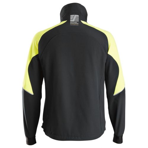 8028 Sudadera fluorescente con cremallera completa FlexiWork negro/ amarillo