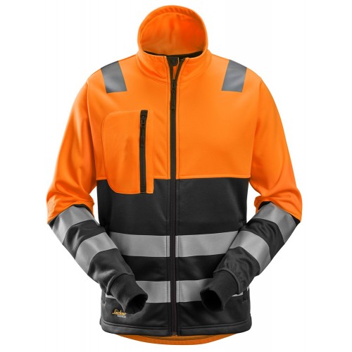 8035 Chaqueta con cremallera completa de alta visibilidad clase 2 naranja-negro talla XS