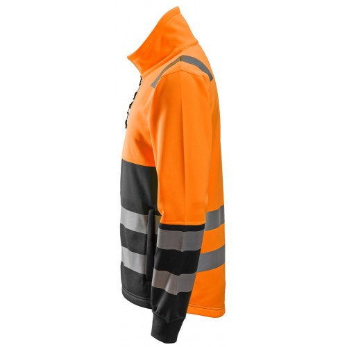 8035 Chaqueta con cremallera completa de alta visibilidad clase 2 naranja-negro