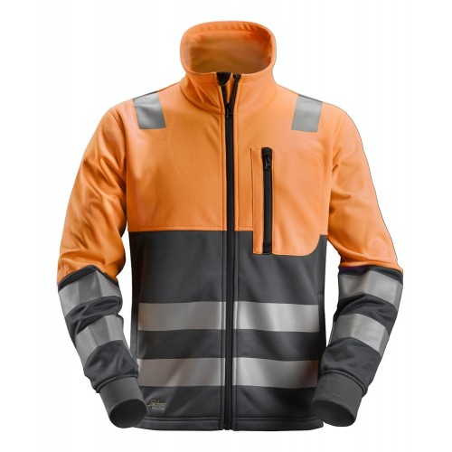 8035 Chaqueta con cremallera completa de alta visibilidad clase 2 naranja-gris acero talla S