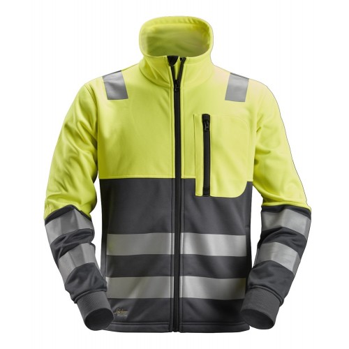 8035 Chaqueta con cremallera completa de alta visibilidad clase 2 amarillo-gris acero talla S