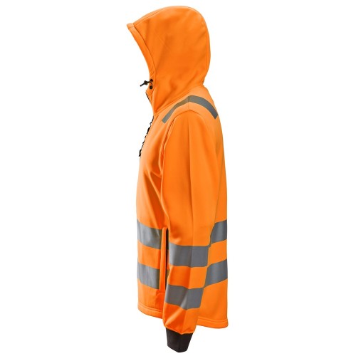 8039 Sudadera con capucha y cremallera completa de alta visibilidad clase 2/3 naranja