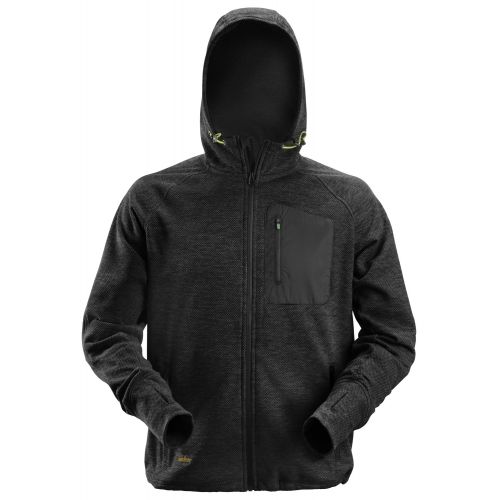 Sudadera con capucha y forro polar Flexiwork Negra talla XXL