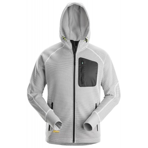 8041 Sudadera con capucha y forro polar Flexiwork blanco-negro talla XL