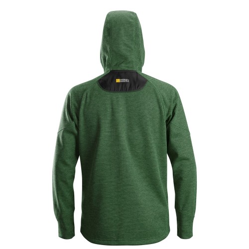 8041 Sudadera con capucha y forro polar Flexiwork verde forestal-negro