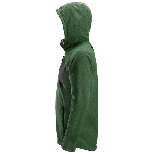 8041 Sudadera con capucha y forro polar Flexiwork verde forestal-negro