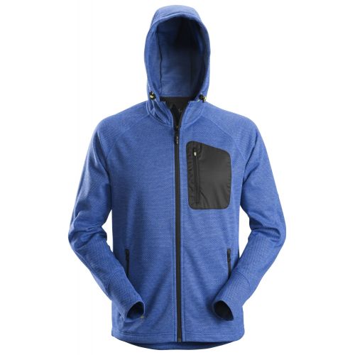 8041 Sudadera con capucha y forro polar Flexiwork Azul verdadero / Negro