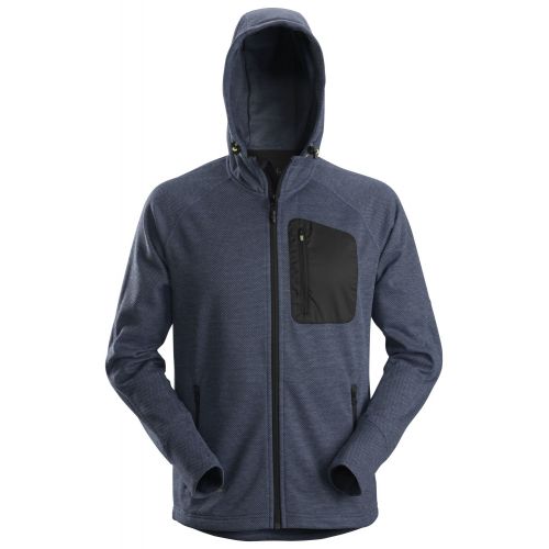 Sudadera con capucha y forro polar Flexiwork Azul Marino/Negra talla XXXL