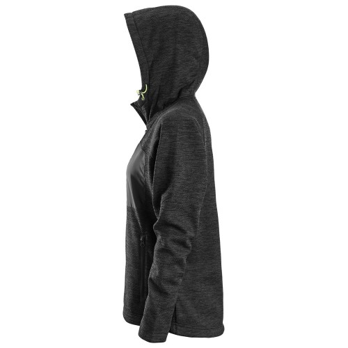 8047 Sudadera con capucha para mujer FlexiWork negro