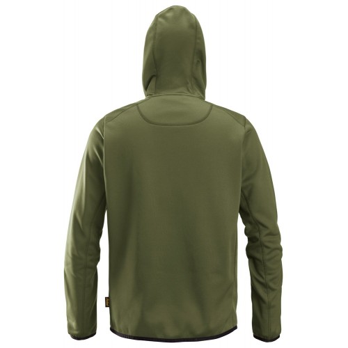 8058 Sudadera con capucha y cremallera completa AllroundWork verde kaki