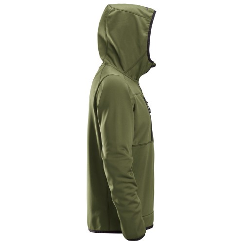 8058 Sudadera con capucha y cremallera completa AllroundWork verde kaki