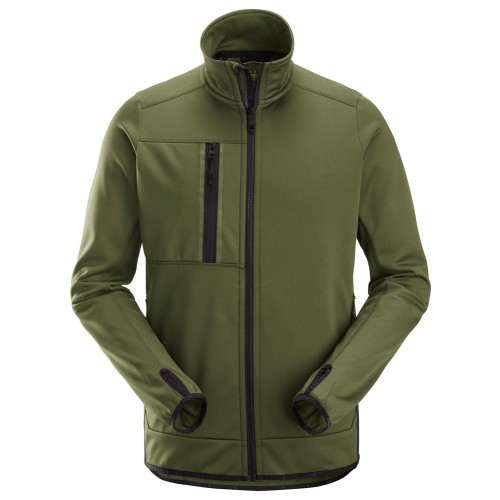 8059 Chaqueta con forro polar y cremallera completa AllroundWork verde khaki talla M