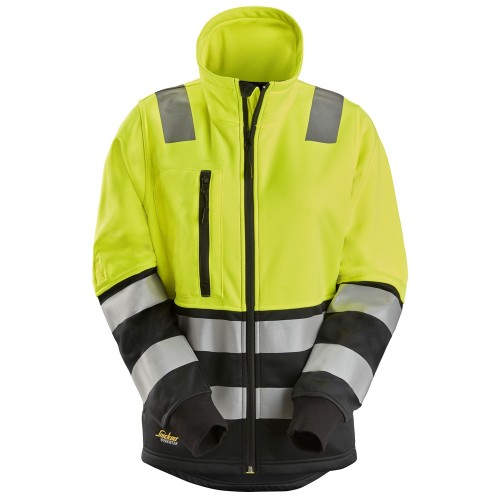 8073 Chaqueta con cremallera completa de alta visibilidad clase 2 para mujer amarillo-negro talla M