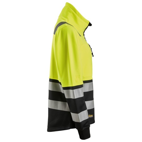 8073 Chaqueta con cremallera completa de alta visibilidad clase 2 para mujer amarillo-negro