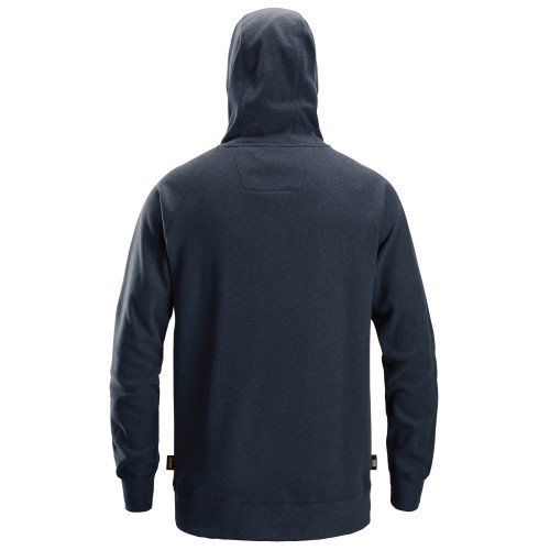 8075 Sudadera AllroundWork Polartec® con capucha de rizo color azul marino jaspeado