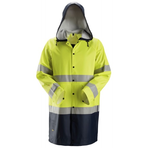 8261 Chubasquero PU de alta visibilidad clase 3 ProtecWork amarillo-azul marino talla 3XL