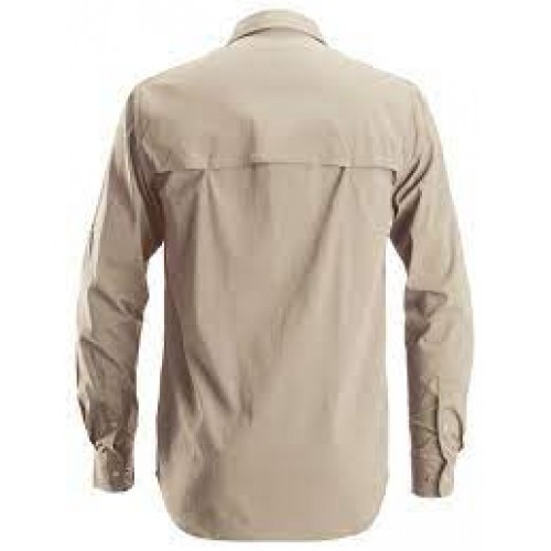 8521 Camisa de manga larga absorbente LiteWork beige