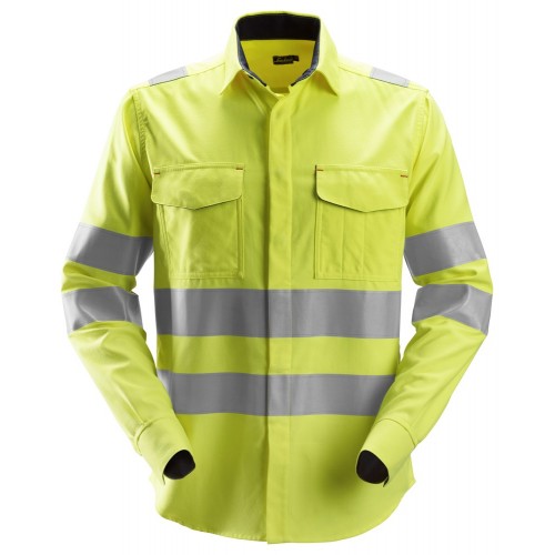 8565 Camisa de manga larga de alta visibilidad clase 3 para soldador ProtecWork amarillo talla XXL