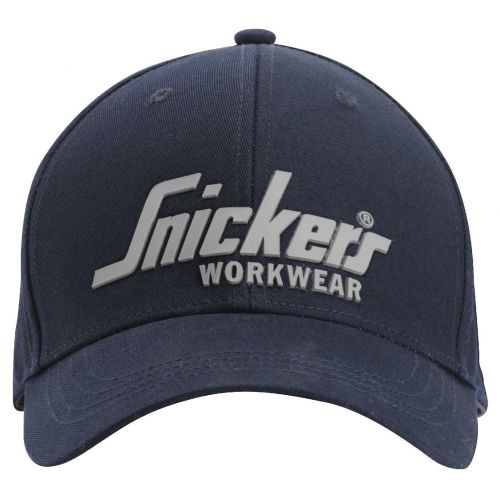 Gorra con logo 3D azul marino-negro talla unica