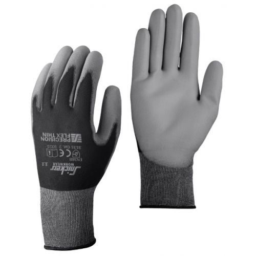 9321 Guantes Precision Flex Light negro-gris talla 7