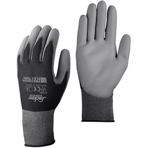 9321 Par de guantes Precision Flex Light Negro / Gris