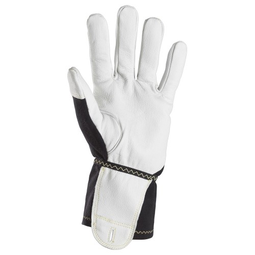 9360 Guantes ergonómicos y flexibles 100% piel de cabra ProtecWork blanco-negro talla 8